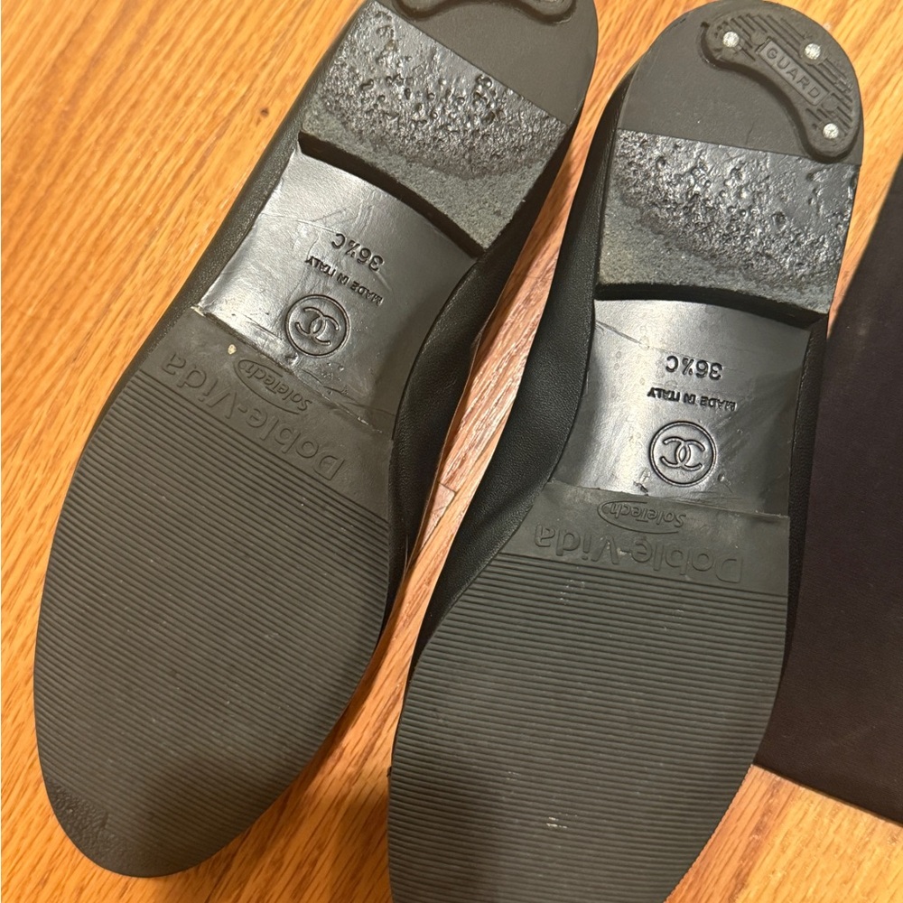 Chanel Black Ballerines size 36.5 - Picture 3 of 7